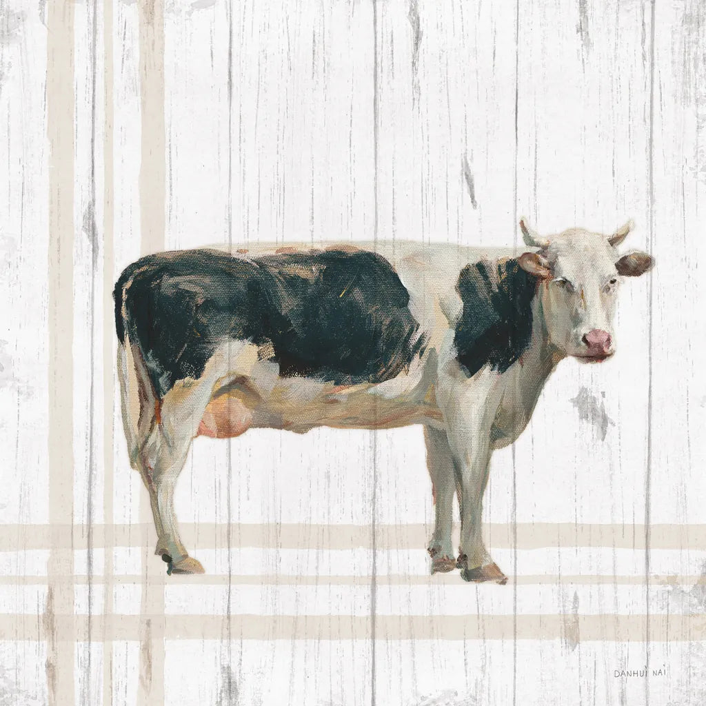 Farm Patchwork V White Wood by Danhui Nai. SKU 52887a. Archival Giclee Fine art print for wall decor.