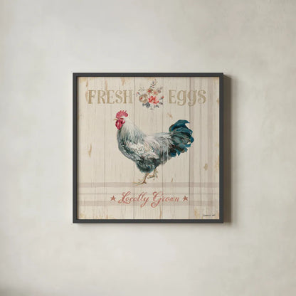 Farm Patchwork VIII by Danhui Nai. Shown in a sleek black glass frame for a contemporary gallery look. Available as an archival giclee rolled canvas, fine art paper, or poster print. SKU 42204a.