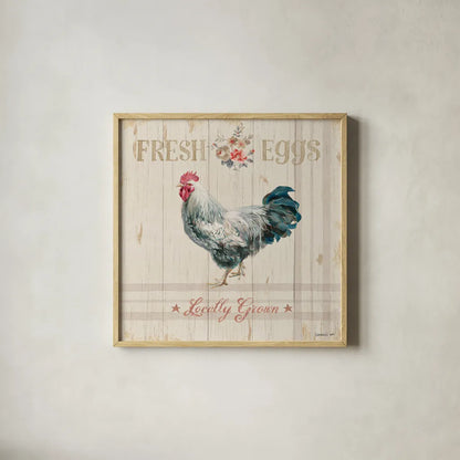 Farm Patchwork VIII by Danhui Nai. Shown in a natural wood glass frame for a timeless modern aesthetic. Available as an archival giclee rolled canvas, fine art paper, or poster print. SKU 42204a.