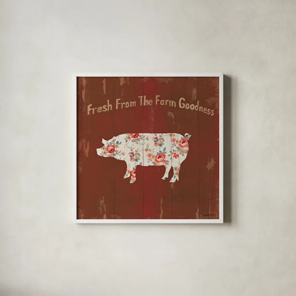 Farm Patchwork X by Danhui Nai. Shown in a crisp white glass frame for a clean and minimalist style. Available as an archival giclee rolled canvas, fine art paper, or poster print. SKU 42206a.