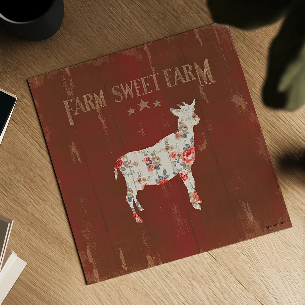 Farm Patchwork XI by Danhui Nai. Shown as a detailed flat fine art print, highlighting archival giclee quality. Available as an archival giclee rolled canvas, fine art paper, or poster print. SKU 42207a.