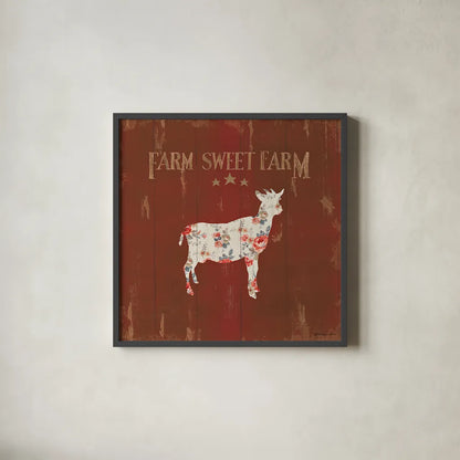 Farm Patchwork XI by Danhui Nai. Shown in a sleek black glass frame for a contemporary gallery look. Available as an archival giclee rolled canvas, fine art paper, or poster print. SKU 42207a.