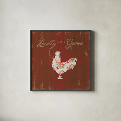 Farm Patchwork XII by Danhui Nai. Shown in a sleek black glass frame for a contemporary gallery look. Available as an archival giclee rolled canvas, fine art paper, or poster print. SKU 42208a.