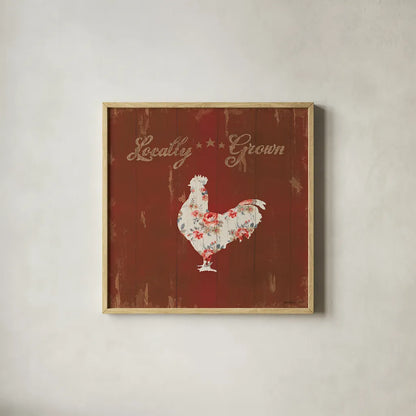 Farm Patchwork XII by Danhui Nai. Shown in a natural wood glass frame for a timeless modern aesthetic. Available as an archival giclee rolled canvas, fine art paper, or poster print. SKU 42208a.