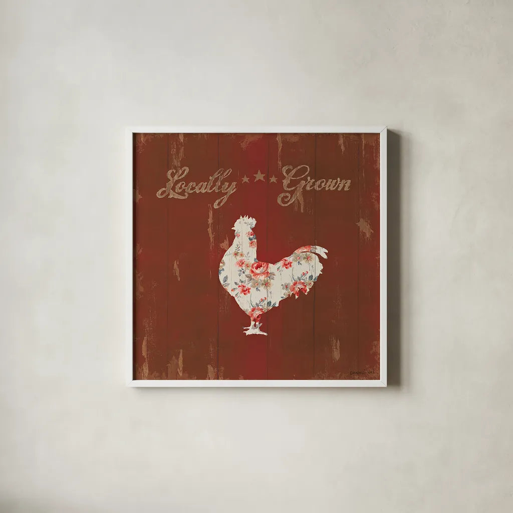 Farm Patchwork XII by Danhui Nai. Shown in a crisp white glass frame for a clean and minimalist style. Available as an archival giclee rolled canvas, fine art paper, or poster print. SKU 42208a.