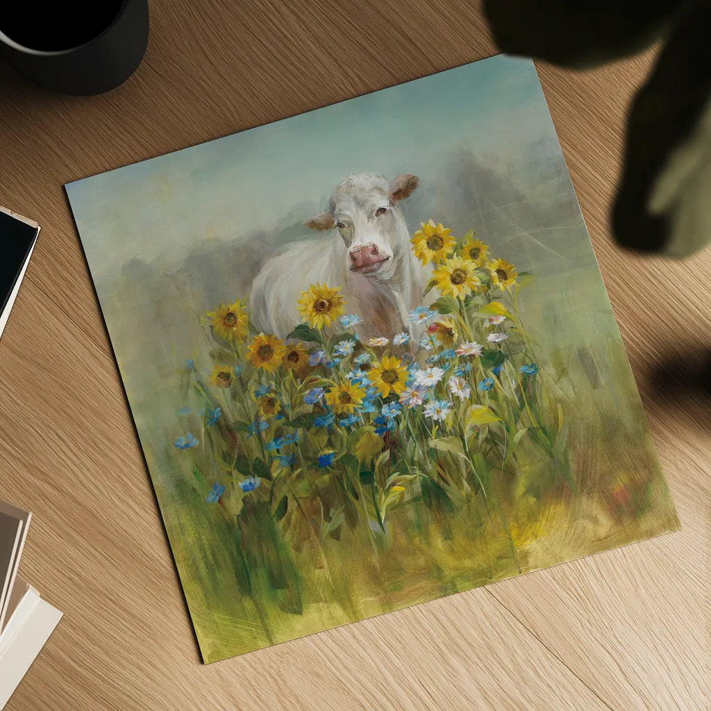 Farm and Field I by Danhui Nai. Shown as a detailed flat fine art print, highlighting archival giclee quality. Available as an archival giclee rolled canvas, fine art paper, or poster print. SKU 32081a.