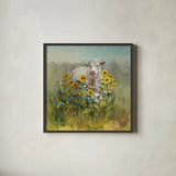 Farm and Field I by Danhui Nai. Shown in a sleek black glass frame for a contemporary gallery look. Available as an archival giclee rolled canvas, fine art paper, or poster print. SKU 32081a.