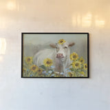 Farm and Field I Blue Sky Crop by Danhui Nai. shown as a paper print in a black flame. Available as a archival giclee rolled canvas, fine art paper, or poster print. SKU 80750i.