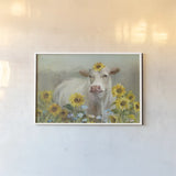Farm and Field I Blue Sky Crop by Danhui Nai. shown as a paper print in a white frame. Available as a archival giclee rolled canvas, fine art paper, or poster print. SKU 80750i.
