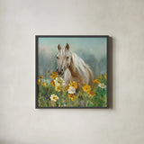 Farm and Field II Crop by Danhui Nai. Shown in a sleek black glass frame for a contemporary gallery look. Available as an archival giclee rolled canvas, fine art paper, or poster print. SKU 32591a.