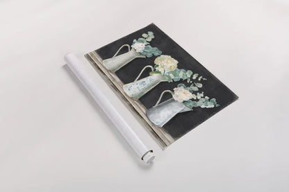 Farmhouse Bouquets by Danhui Nai. shown as a rolled paper print. Available as archival giclee rolled canvas, fine art paper, or poster print. SKU 70519i.
