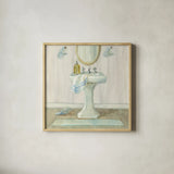 Farmhouse Sink by Danhui Nai. Shown in a natural wood glass frame for a timeless modern aesthetic. Available as an archival giclee rolled canvas, fine art paper, or poster print. SKU 66676a.