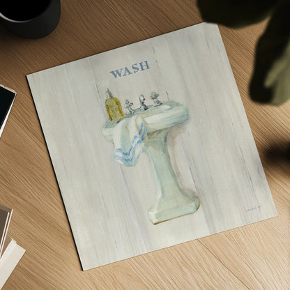 Farmhouse Sink Wash by Danhui Nai. Shown as a detailed flat fine art print, highlighting archival giclee quality. Available as an archival giclee rolled canvas, fine art paper, or poster print. SKU 66678a.