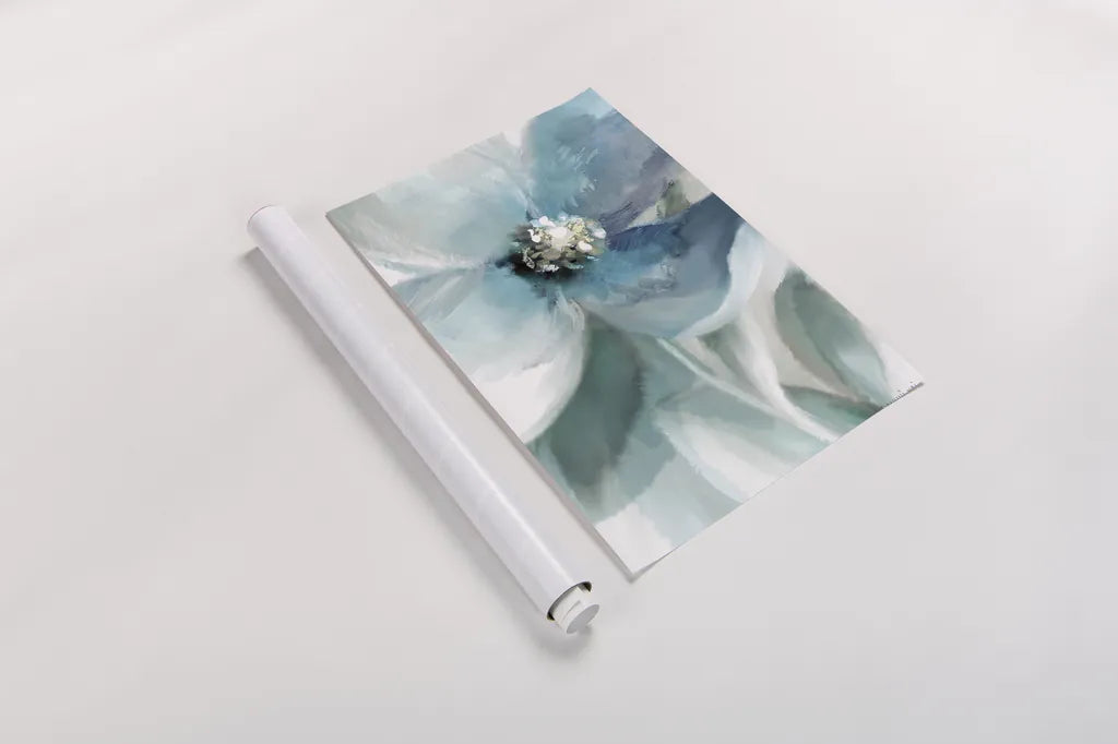 Feeling Blue I by Danhui Nai. shown as a rolled paper print. Available as archival giclee rolled canvas, fine art paper, or poster print. SKU 94183h.