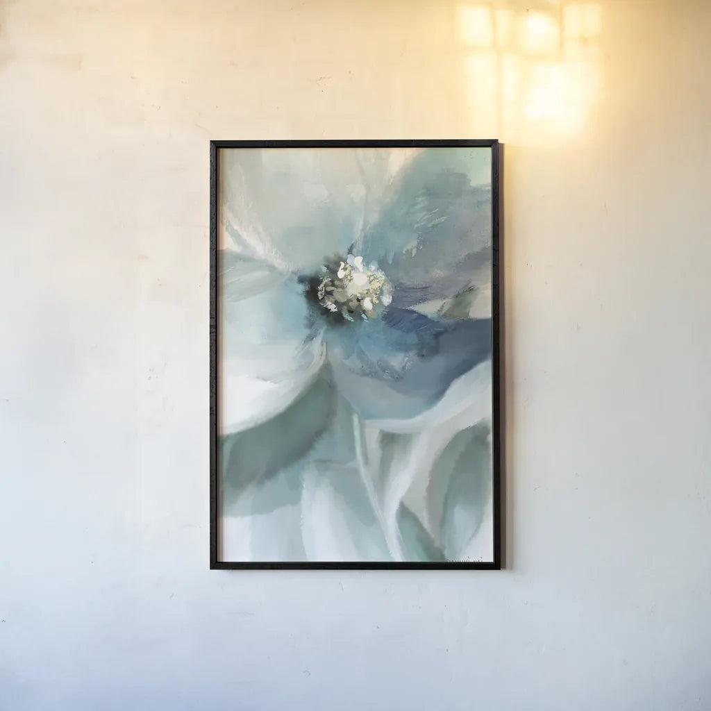 Feeling Blue I by Danhui Nai. shown as a paper print in a black flame. Available as a archival giclee rolled canvas, fine art paper, or poster print. SKU 94183h.