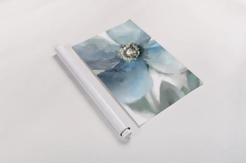 Feeling Blue II by Danhui Nai. shown as a rolled paper print. Available as archival giclee rolled canvas, fine art paper, or poster print. SKU 94184h.