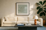 Fern I by Danhui Nai. Displayed in a glass frame with matte in a clean modern living room. Available as an archival giclee rolled canvas, fine art paper, or poster print. SKU 84102a.