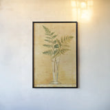 Ferns in Glass Vase I by Danhui Nai. shown as a paper print in a black flame. Available as a archival giclee rolled canvas, fine art paper, or poster print. SKU 36561h.