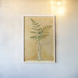 Ferns in Glass Vase I by Danhui Nai. shown as a paper print in a white frame. Available as a archival giclee rolled canvas, fine art paper, or poster print. SKU 36561h.