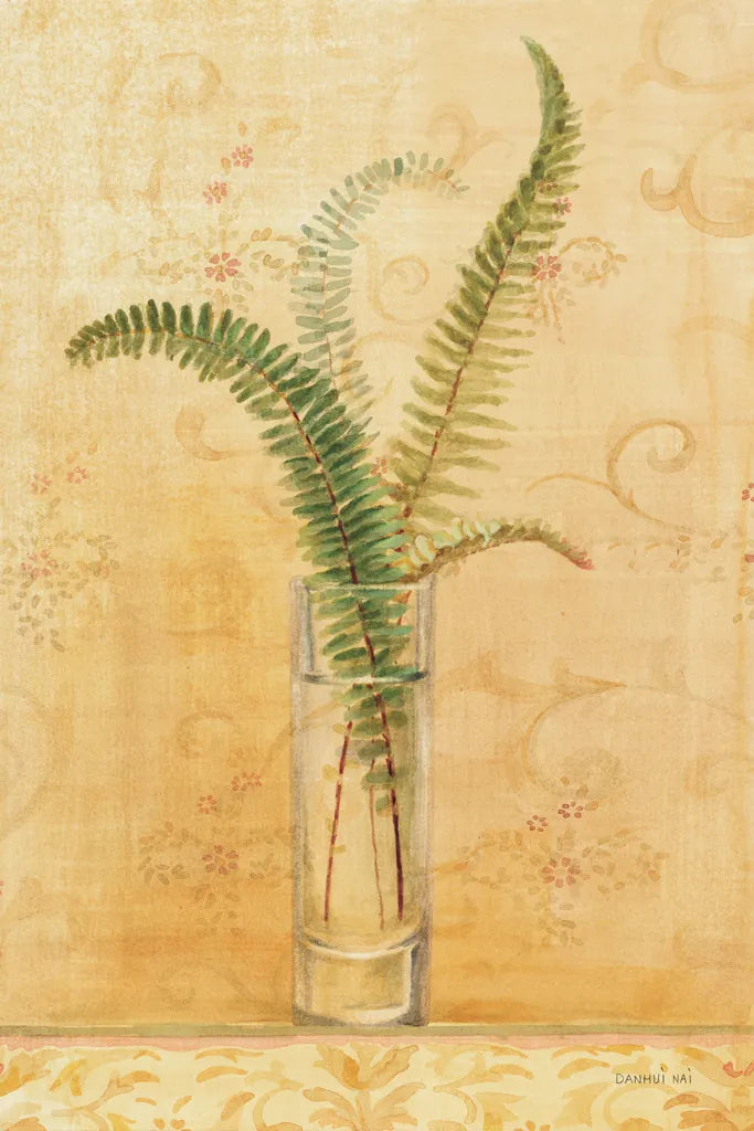 Ferns in Glass Vase II by Danhui Nai. SKU 36562h. Archival Giclee Fine art print for wall decor.