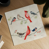 Festive Friends I by Danhui Nai. Shown as a detailed flat fine art print, highlighting archival giclee quality. Available as an archival giclee rolled canvas, fine art paper, or poster print. SKU 87748a.