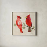Festive Friends V by Danhui Nai. Shown in a crisp white glass frame for a clean and minimalist style. Available as an archival giclee rolled canvas, fine art paper, or poster print. SKU 87752a.