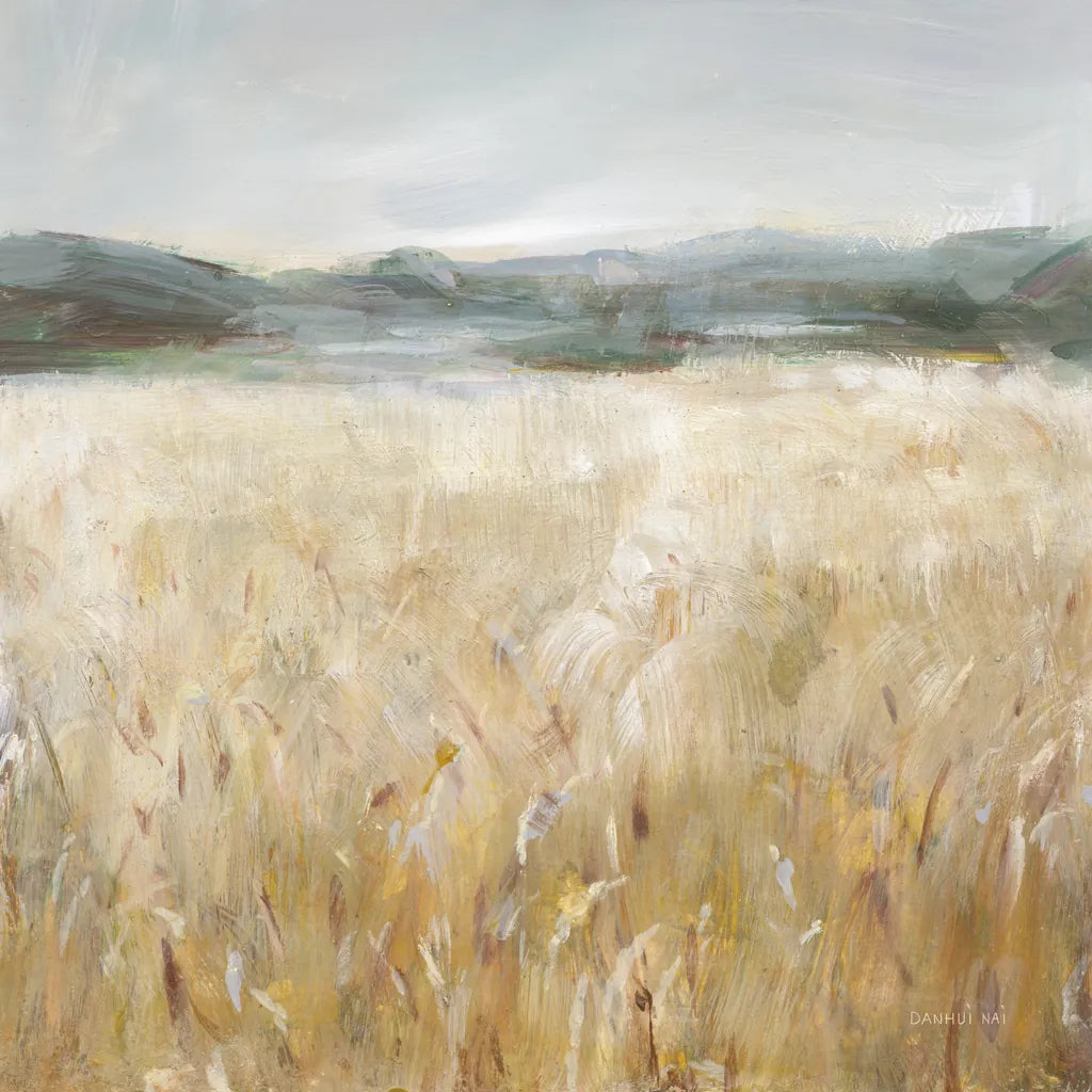 Field of Gold II by Danhui Nai. SKU 86375a. Archival Giclee Fine art print for wall decor.