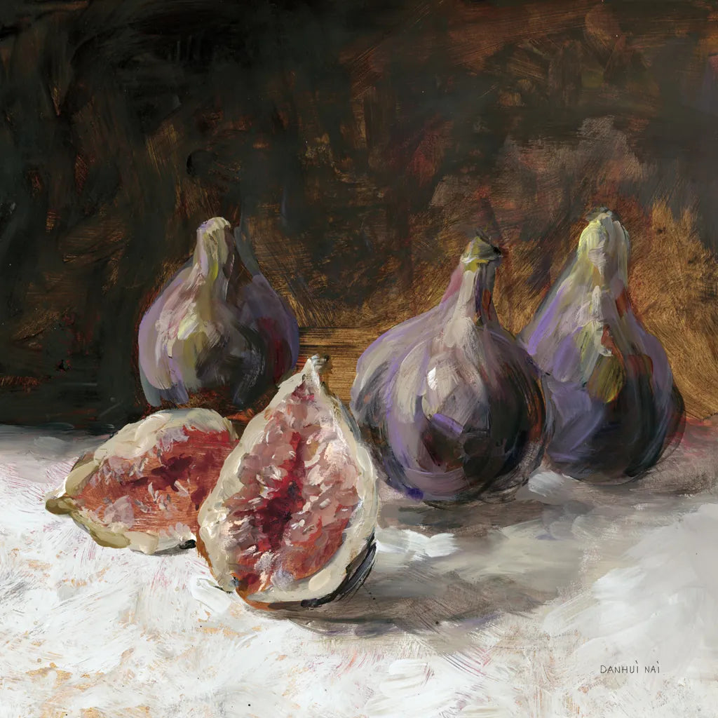 Fig Still Life by Danhui Nai. SKU 98051a. Archival Giclee Fine art print for wall decor.