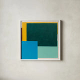 Finding My Way I by Danhui Nai. Shown in a crisp white glass frame for a clean and minimalist style. Available as an archival giclee rolled canvas, fine art paper, or poster print. SKU 85836a.