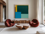 Finding My Way I by Danhui Nai. Shown as extra-large giant wall art in a modern living room. Available as an archival giclee rolled canvas, fine art paper, or poster print. SKU 85836a.