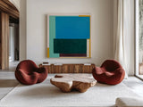 Finding My Way II by Danhui Nai. Shown as extra-large giant wall art in a modern living room. Available as an archival giclee rolled canvas, fine art paper, or poster print. SKU 85837a.