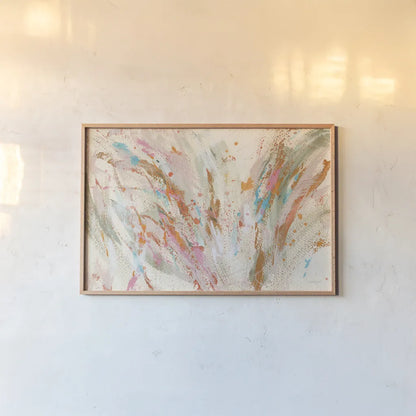 Fireworks by Danhui Nai. shown as a paper print in a natural frame. Available as a archival giclee rolled canvas, fine art paper, or poster print. SKU 67218i.