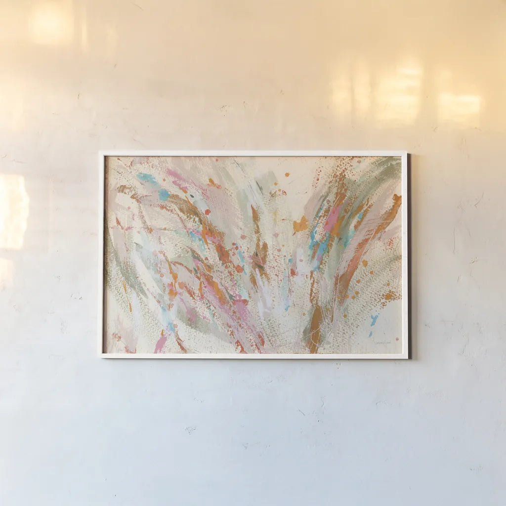 Fireworks by Danhui Nai. shown as a paper print in a white frame. Available as a archival giclee rolled canvas, fine art paper, or poster print. SKU 67218i.