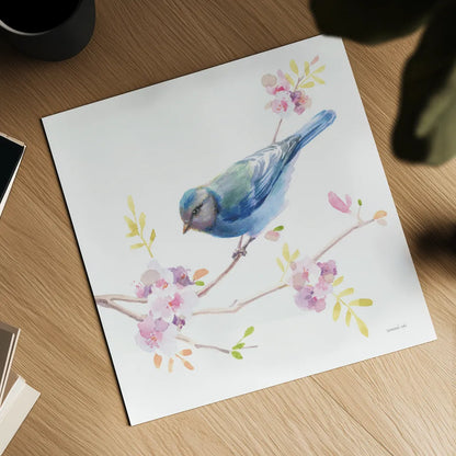 Flight Friends IV by Danhui Nai. Shown as a detailed flat fine art print, highlighting archival giclee quality. Available as an archival giclee rolled canvas, fine art paper, or poster print. SKU 68009a.