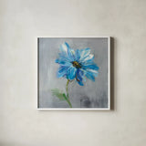 Floral Bloom I by Danhui Nai. Shown in a crisp white glass frame for a clean and minimalist style. Available as an archival giclee rolled canvas, fine art paper, or poster print. SKU 32408a.
