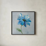 Floral Bloom I v2 by Danhui Nai. Shown in a sleek black glass frame for a contemporary gallery look. Available as an archival giclee rolled canvas, fine art paper, or poster print. SKU 34113a.
