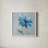 Floral Bloom I v2 by Danhui Nai. Shown in a crisp white glass frame for a clean and minimalist style. Available as an archival giclee rolled canvas, fine art paper, or poster print. SKU 34113a.