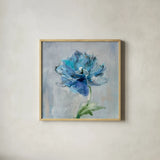 Floral Bloom II by Danhui Nai. Shown in a natural wood glass frame for a timeless modern aesthetic. Available as an archival giclee rolled canvas, fine art paper, or poster print. SKU 32409a.