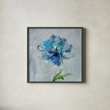 Floral Bloom II v2 by Danhui Nai. Shown in a sleek black glass frame for a contemporary gallery look. Available as an archival giclee rolled canvas, fine art paper, or poster print. SKU 34114a.