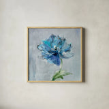 Floral Bloom II v2 by Danhui Nai. Shown in a natural wood glass frame for a timeless modern aesthetic. Available as an archival giclee rolled canvas, fine art paper, or poster print. SKU 34114a.