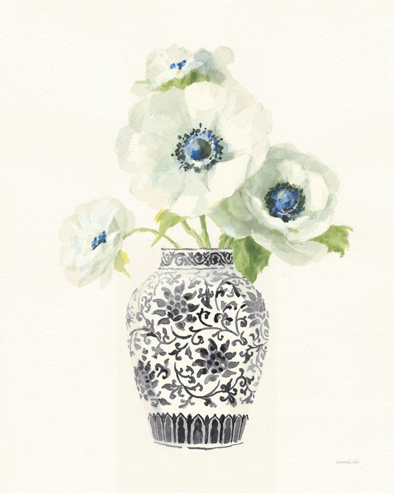 Floral Chinoiserie II Black Crop by Danhui Nai