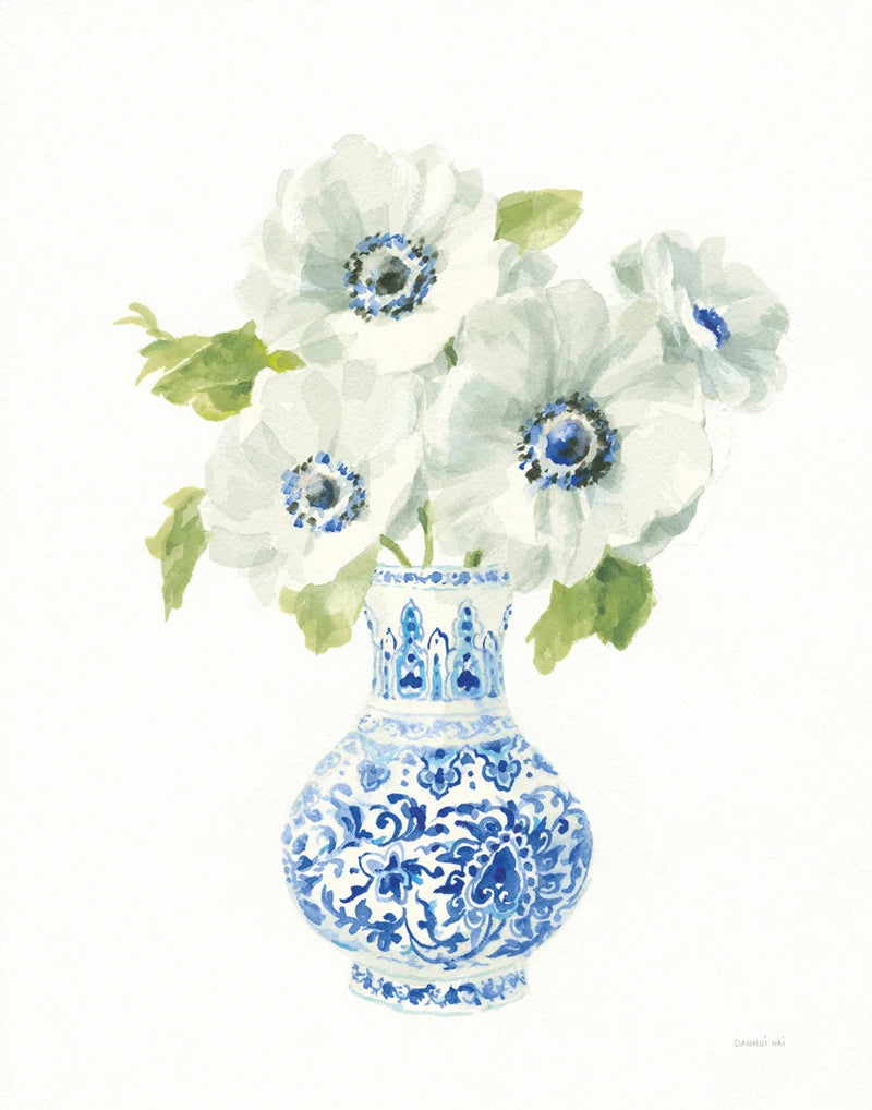 Floral Chinoiserie White I by Danhui Nai