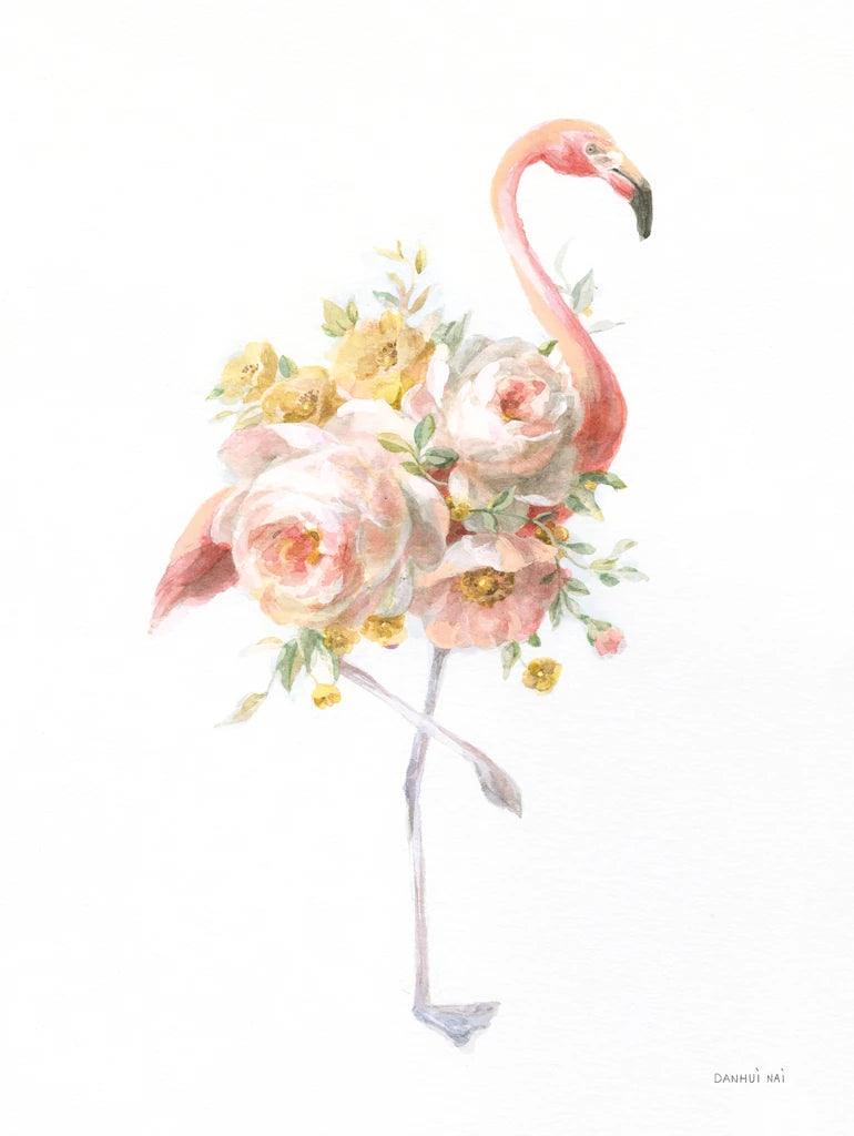 Floral Flamingo I by Danhui Nai