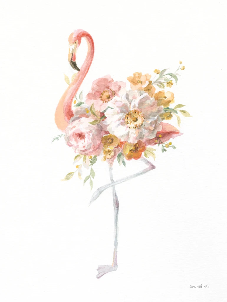 Floral Flamingo II by Danhui Nai