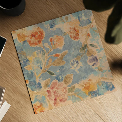 Floral Memory by Danhui Nai. Shown as a detailed flat fine art print, highlighting archival giclee quality. Available as an archival giclee rolled canvas, fine art paper, or poster print. SKU 94969a.