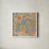 Floral Memory II by Danhui Nai. Shown in a crisp white glass frame for a clean and minimalist style. Available as an archival giclee rolled canvas, fine art paper, or poster print. SKU 95124a.