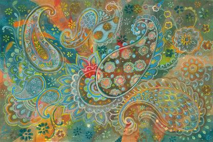 Floral Paisley by Danhui Nai. SKU 64838i. Archival Giclee Fine art print for wall decor.