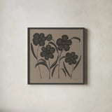 Floral Simplicity I by Danhui Nai. Shown in a sleek black glass frame for a contemporary gallery look. Available as an archival giclee rolled canvas, fine art paper, or poster print. SKU 81736a.