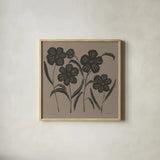 Floral Simplicity I by Danhui Nai. Shown in a natural wood glass frame for a timeless modern aesthetic. Available as an archival giclee rolled canvas, fine art paper, or poster print. SKU 81736a.