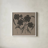 Floral Simplicity I by Danhui Nai. Shown in a crisp white glass frame for a clean and minimalist style. Available as an archival giclee rolled canvas, fine art paper, or poster print. SKU 81736a.